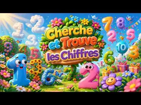 Cherche et Trouve les Chiffres 1 à 10 : Jeu Maternelle 🔢