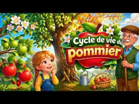 Le Pommier : De la Graine à la Récolte expliqué aux Enfants 🍎
