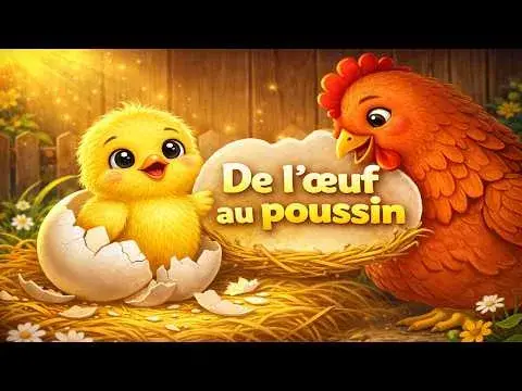 Naissance d'un Poussin : De l'Œuf à la Vie pour Enfants 🐣