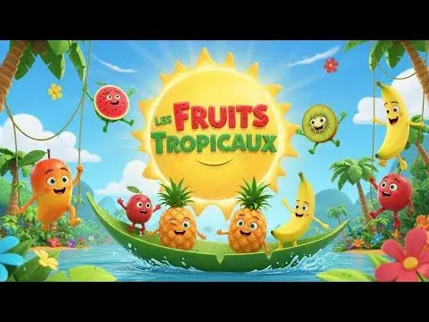 Fruits Tropicaux : Noix de Coco, Litchi, Carambole pour Enfants 🌺