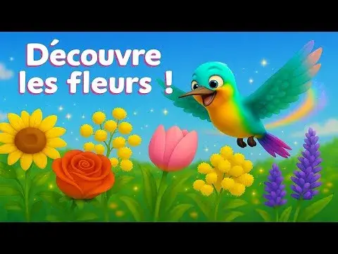Comptine des Fleurs : Apprendre Rose, Tournesol, Pâquerette 🌸