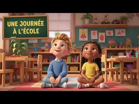 Journée à l'École : Histoire Animée pour Préparer les Enfants 🏫