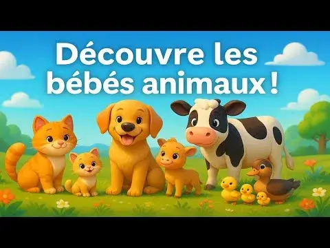 Bébés Animaux : Chiot, Chaton, Poussin pour les Tout-Petits 🐣